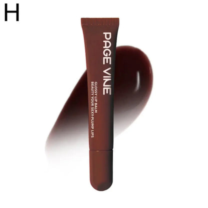 PAGE VINE Lip Gloss Summer Lip Moisturizer Lip Balm Smoothing Lip Lines Nourishing Makeup Daily Lip Care For Women 8 Colors