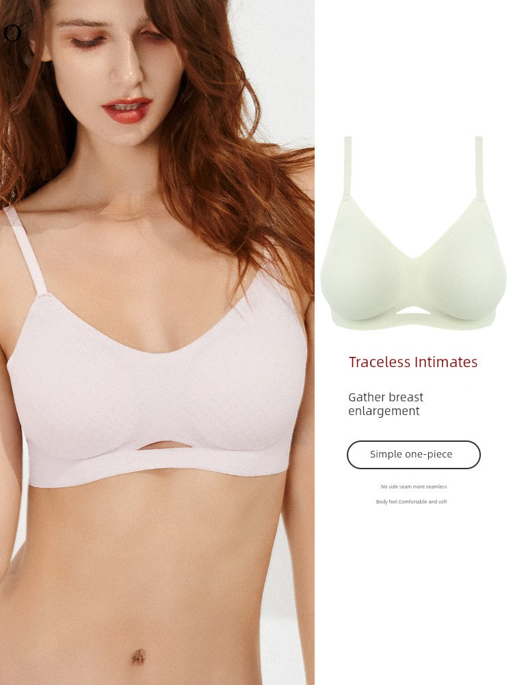 Secret Words Young Adult Bra Thin Cup Wireless Bra Soft Support Breast Holding Small Chest Gathered without Trace Ladies Intimates