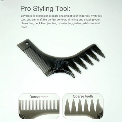 Barbershop Wave Shaped Hair Brush Afro Hair Styles Carbon Fiber Pick Comb 3pc Hair Comb Set Hair Sponge Wave Hairstyle Care Tool