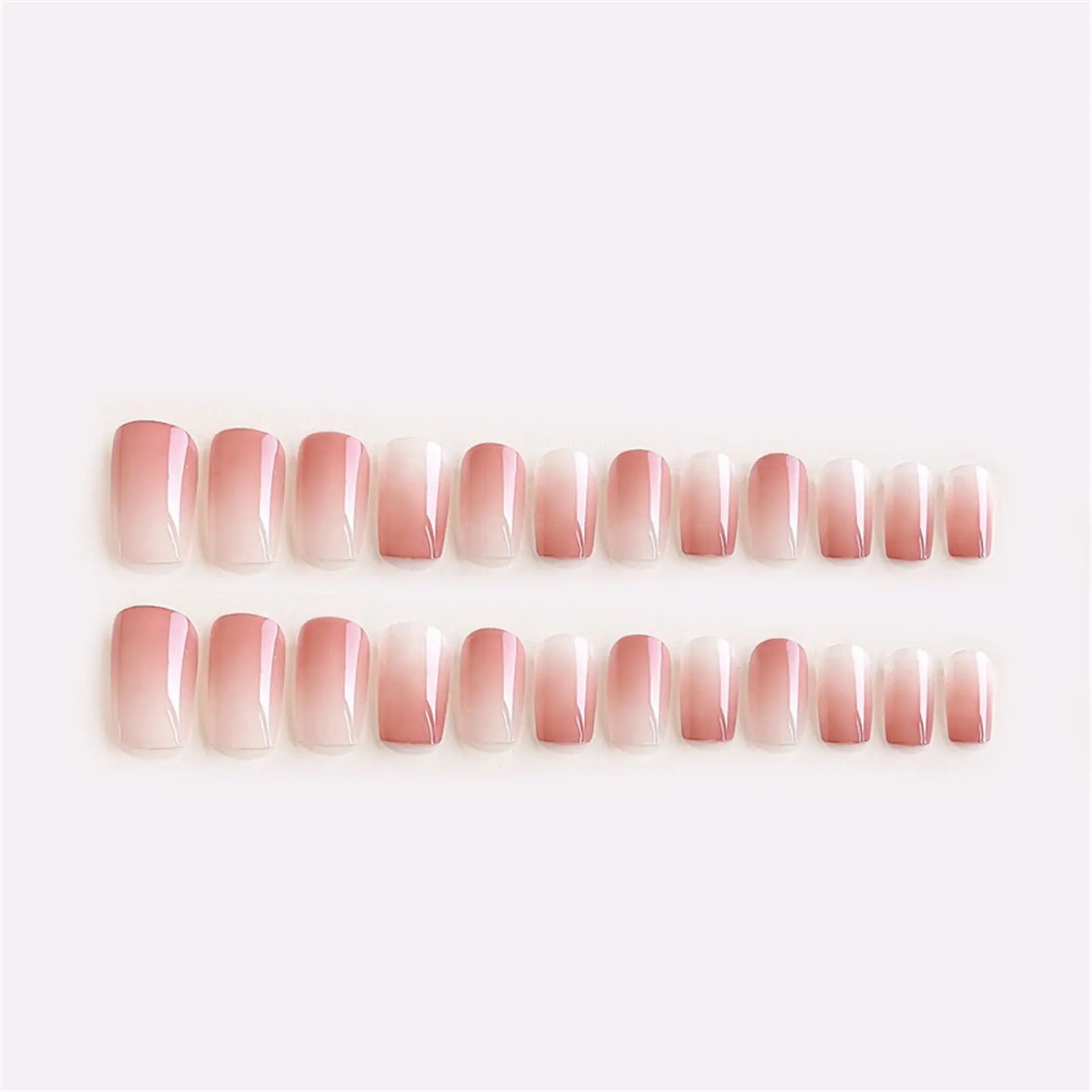 Medium Length Fake Nails 3D Flower Pearl Designs Nude Pink Color Press On Nails Ballerina False Nails For Women DIY Manicure