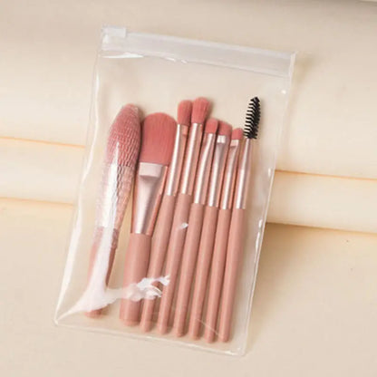 8 Pcs Cosmetics Foundation Blush Powder Eyeshadow Blending Makeup Brush Soft Fluffy Makeup Brushes Beauty Tools Make Up Brushes