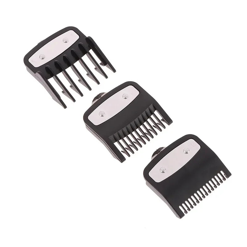 Black Limit Comb Set Hair Clipper Guards Guide Combs Trimmer Styling Tools Attachment Compatible 1.5mm 3mm 4.5mm 1Pcs