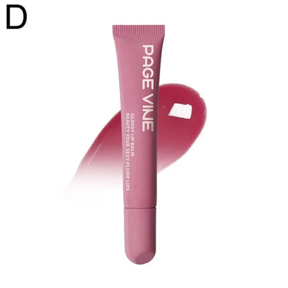 PAGE VINE Lip Gloss Summer Lip Moisturizer Lip Balm Smoothing Lip Lines Nourishing Makeup Daily Lip Care For Women 8 Colors