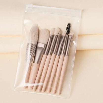 8 Pcs Cosmetics Foundation Blush Powder Eyeshadow Blending Makeup Brush Soft Fluffy Makeup Brushes Beauty Tools Make Up Brushes