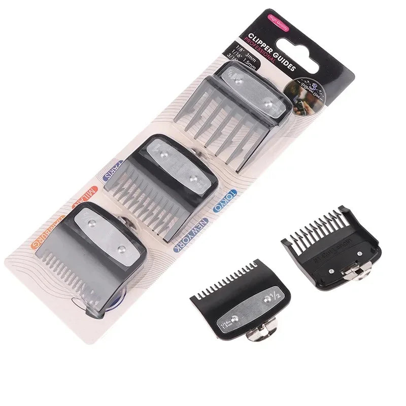 Black Limit Comb Set Hair Clipper Guards Guide Combs Trimmer Styling Tools Attachment Compatible 1.5mm 3mm 4.5mm 1Pcs